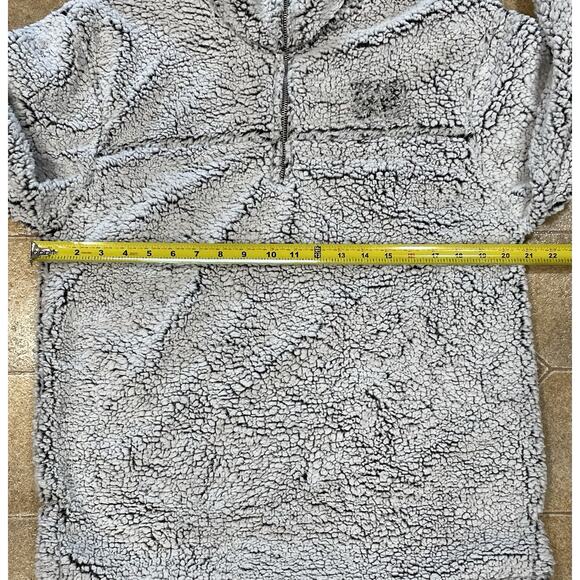 Jostens Fleece Men’s Size Medium Sherpa 1/4 Zip Pullover Sweater Black/White - Picture 3 of 9
